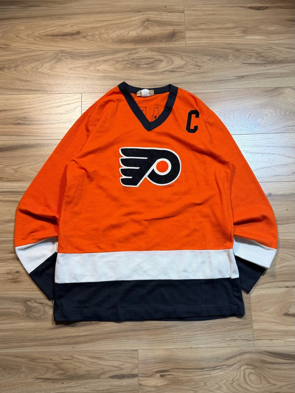 Philadelphia Flyers Orange Hockey Pullover with Captain 'C'